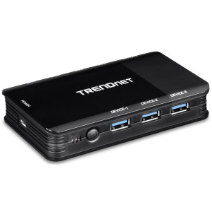TRENDnet TK-U404 Computer Sharing Switch, 4-Port USB, USB powered, Windows and Mac